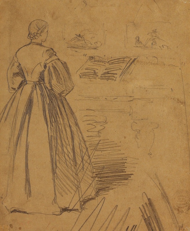Woman Standing Before a Piano — Уинслоу Хомер