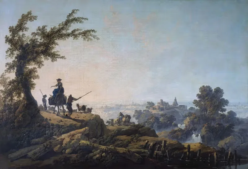 Paysage animé by Jean-Baptiste Pillement, 1785 — digital art print download