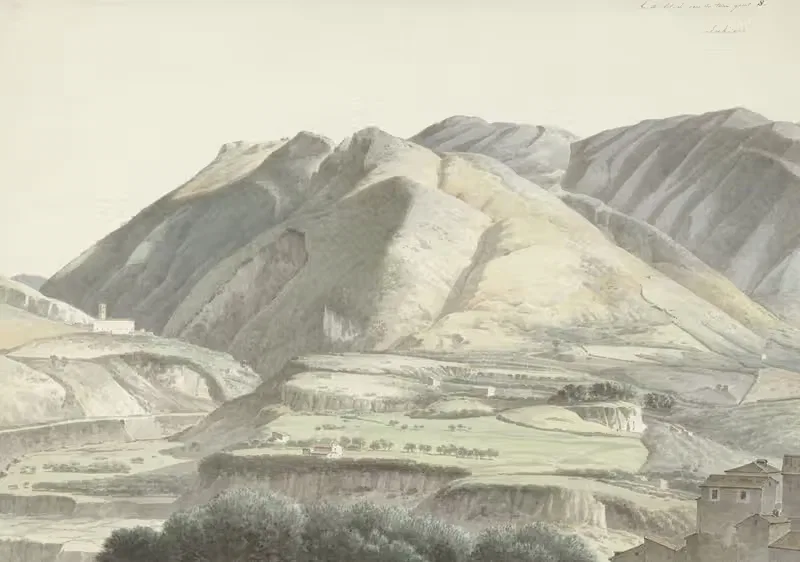 Italiaans landschap bij Subiaco — Josephus Augustus Knip