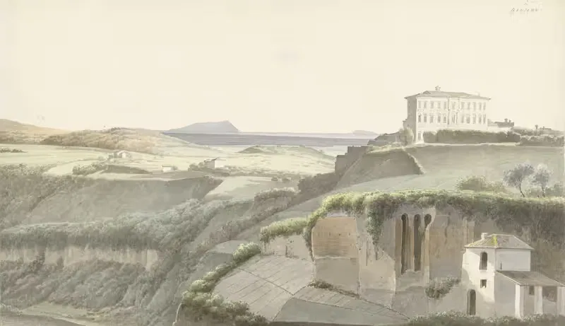 Landschap bij Genzano di Roma — Josephus Augustus Knip