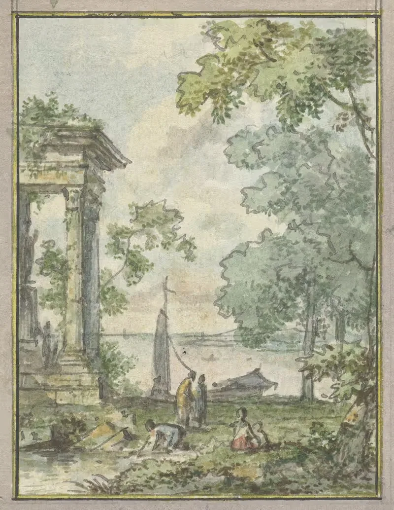 Пейзаж с руинами храма by Юриан Андриессен, 1752 - 1819 — digital art print download