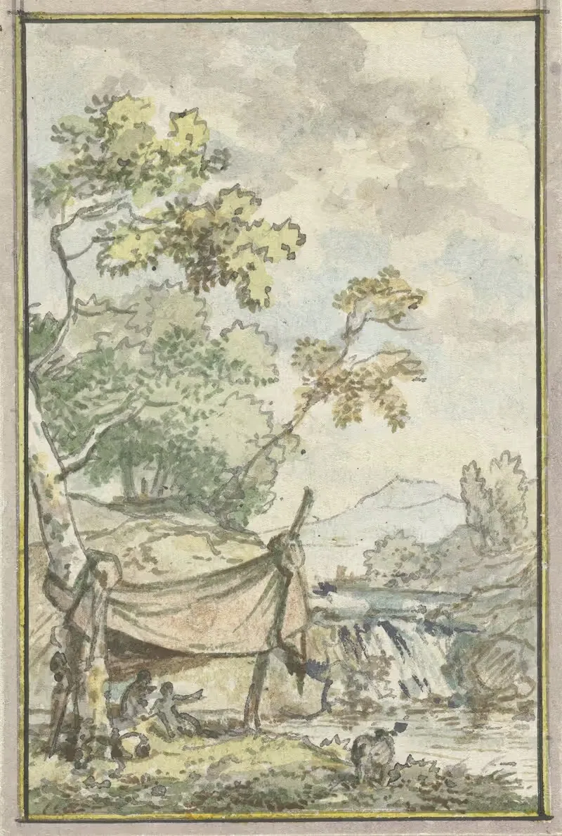 Пейзаж с водопадом by Юриан Андриессен, 1752 - 1819 — digital art print download