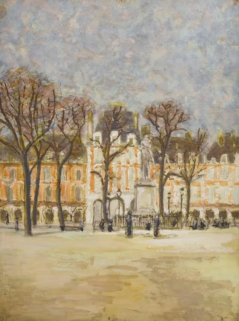 Площадь Вожей, элемент триптиха by Луи-Гилбер Беллан, 1913 — digital art print download