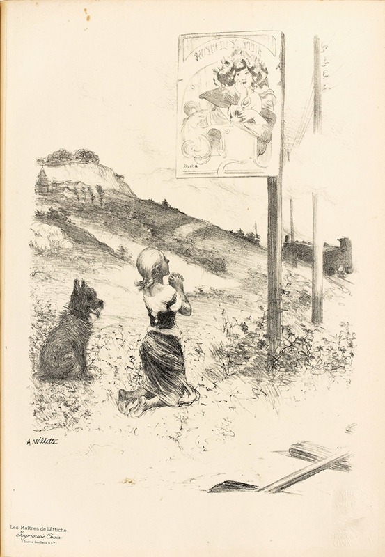 Dessin originel by Adolphe Léon Willette, 1895 — digital art print download