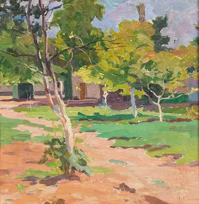 A Summer Garden by Nikolai Semenovich Samokish — digital art print download