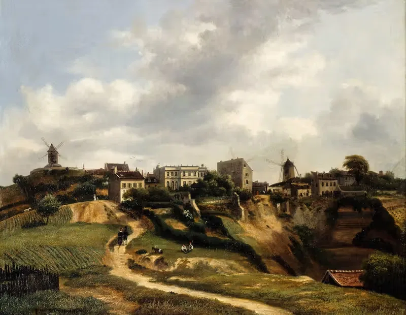 Вид с Монмартра by Поль Глон Вильнев, 1834 — digital art print download