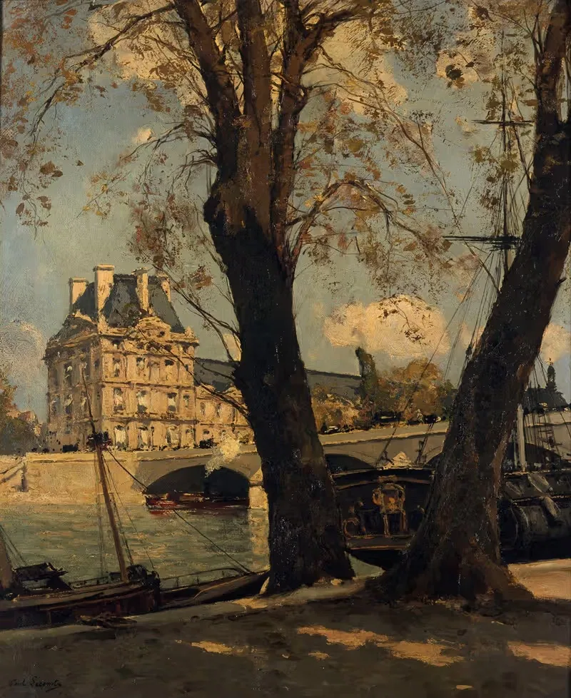 Фрегат на Королевском мосту by Поль Леконт, 1883 — digital art print download