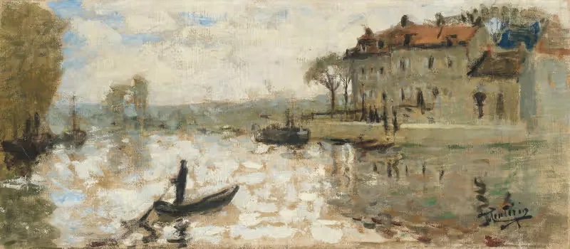 Сена в Сен-Монансе by Пьер-Южен Монтезен, 1932-1938 — digital art print download