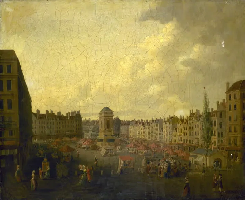 Le marché des Innocents, vers 1791 — Pierre Lafontaine
