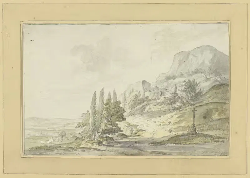 Berglandschap by Pieter Gaal, 1793 — digital art print download