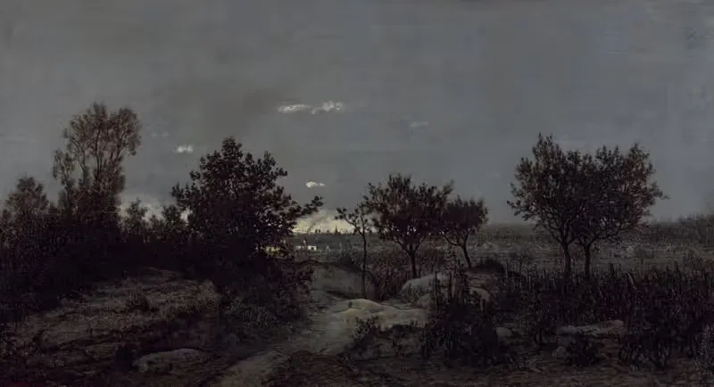 La campagne au lever du jour — Théodore Rousseau