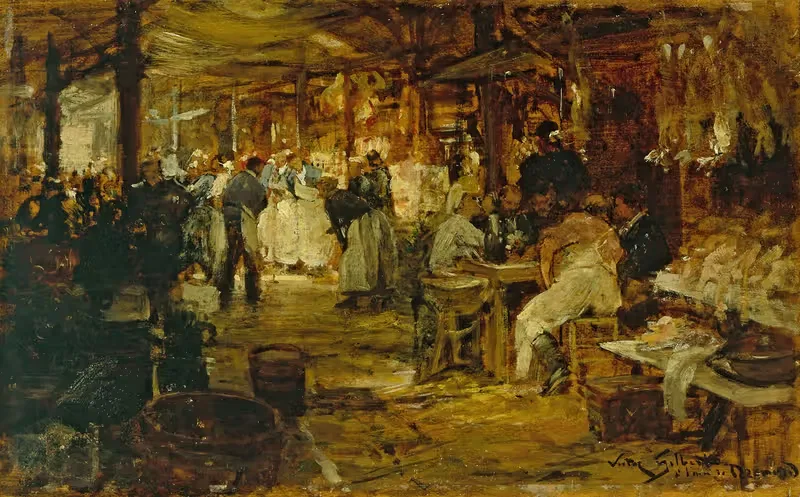 Рынок на Мадлен by Виктор Габриэль Жильбер, 1890 — digital art print download