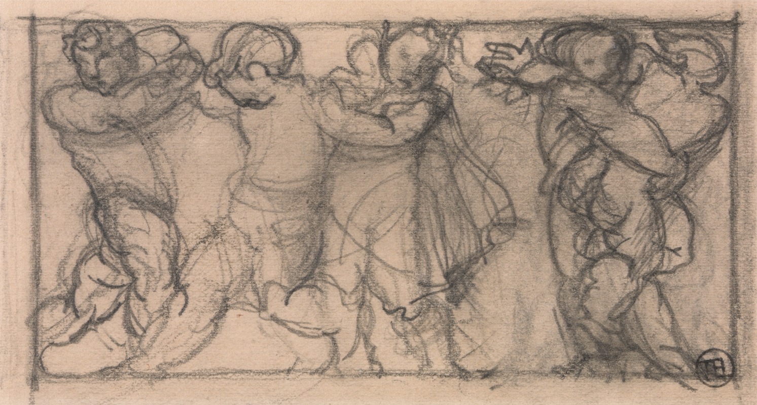 Group of Cherubs by Альфред Джордж Стивенс — digital art print download