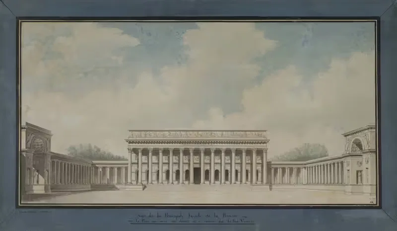 Проект площади перед Биржей by Александр Теодор Броньяр, 1807 — digital art print download