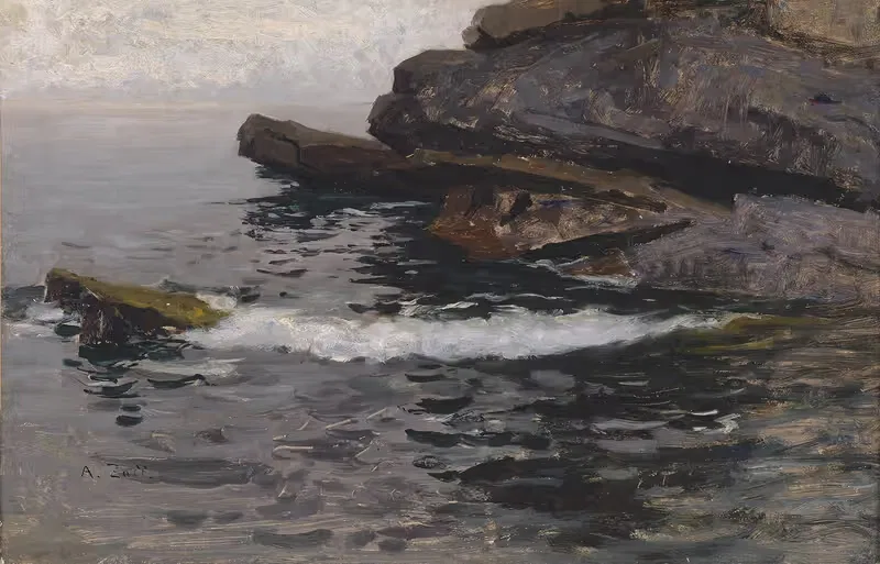 Скалы у Капо Лунго by Альфред Цофф, 1880 — digital art print download