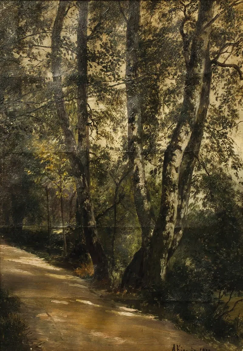 Березы у дороги by Алойс Кирниг, 1900 — digital art print download