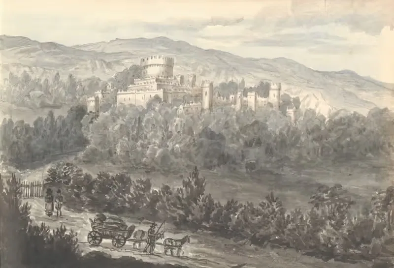 Gwrich Castle from the Road August 1830 — Anne Rushout