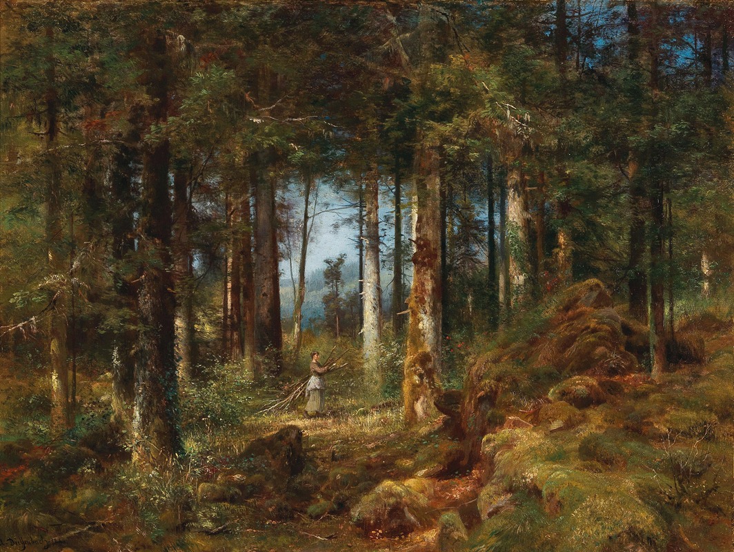 Елочный лес by Антон Генрих Диффенбах, 1888 — digital art print download