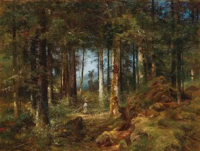 Елочный лес by Антон Генрих Диффенбах, 1888 — digital art print download