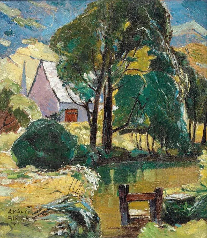 Haus am Teich by August Rieger — digital art print download
