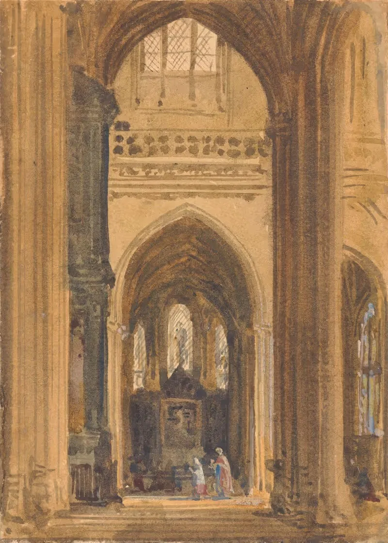 Interior of a Gothic Church — Augustus Pugin