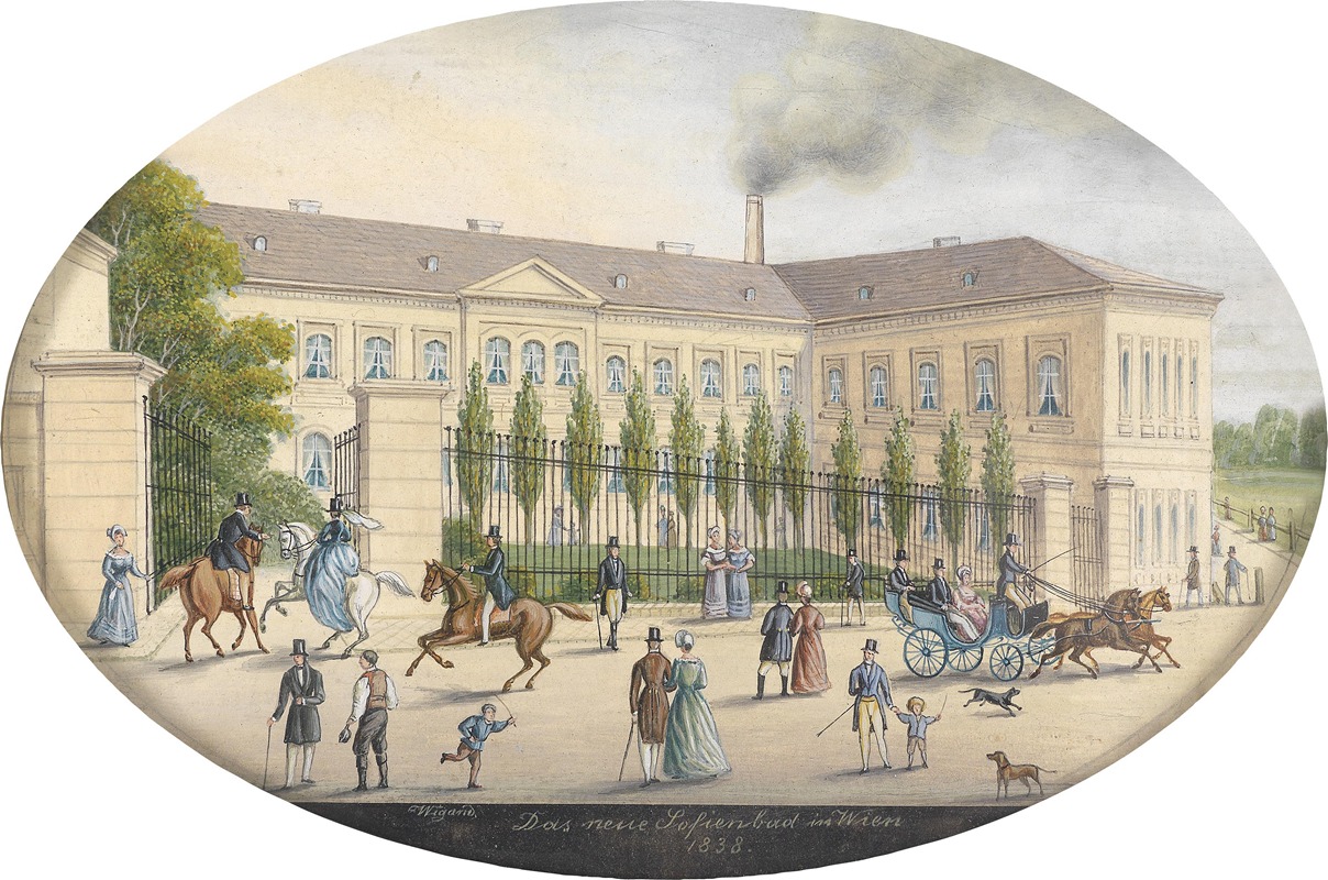 Sofienbad Wien by Balthasar Wigand, 1838 — digital art print download
