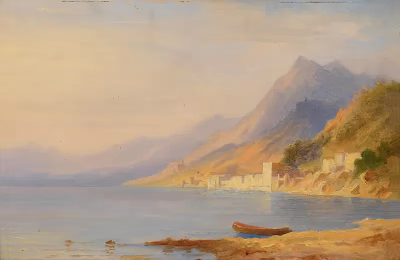 Südliche Küstenlandschaft by Carl Morgenstern — digital art print download