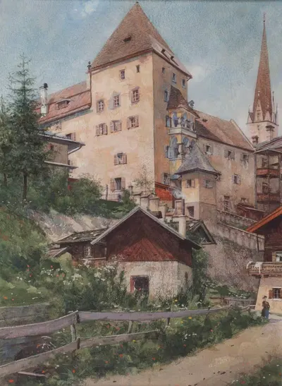 Altes Schloss in Kitzbühel by Carl Pippich — digital art print download