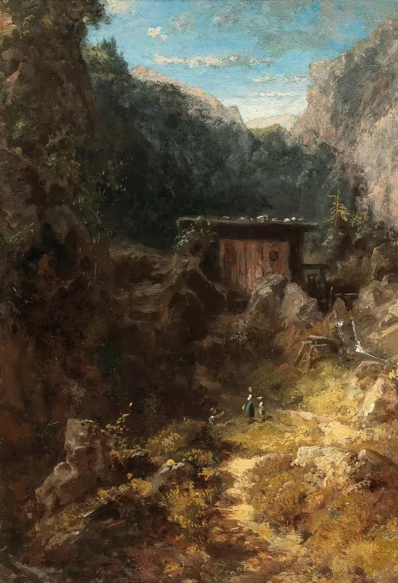 Gebirgsmühle by Carl Spitzweg — digital art print download