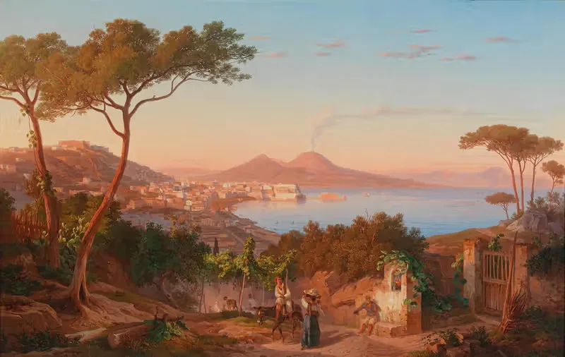 Blick in die Bucht von Neapel — Carl Wilhelm Götzloff