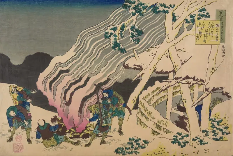 Minamoto no muneyuki ason by Katsushika Hokusai, 1835-1837 — digital art print download