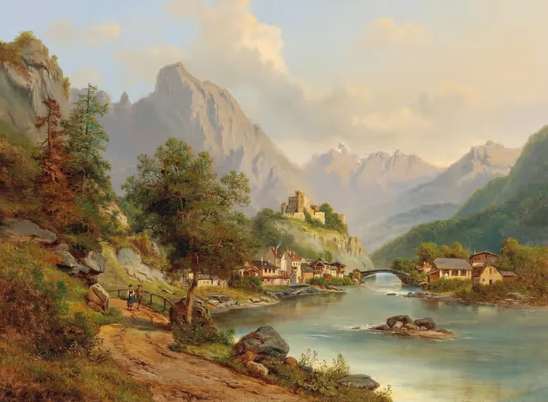 View of Landeck, Pustertal — Edmund Höd