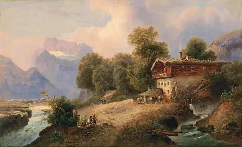 Bei Berchtesgaden by Emil Barbarini, 1878 — digital art print download