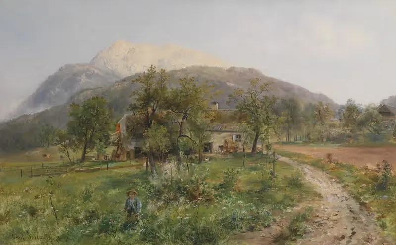 Blick auf den Dobratsch by Emil Barbarini — digital art print download