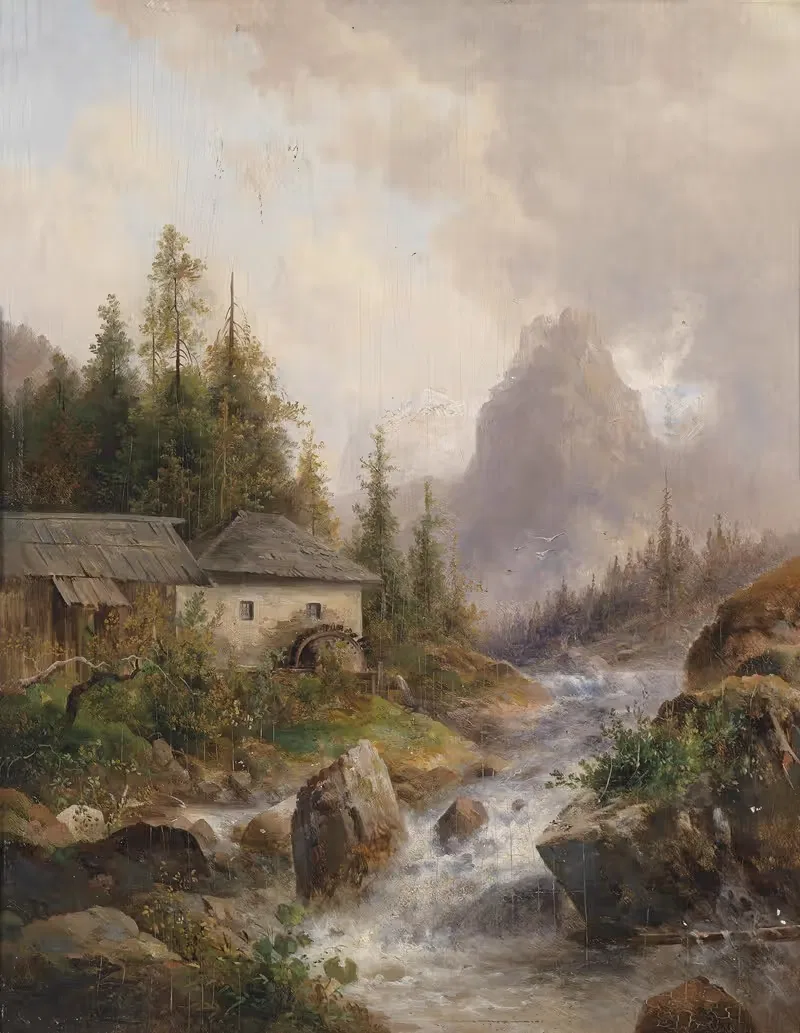 Мельница из Холлталя by Эмиль Барбарини — digital art print download