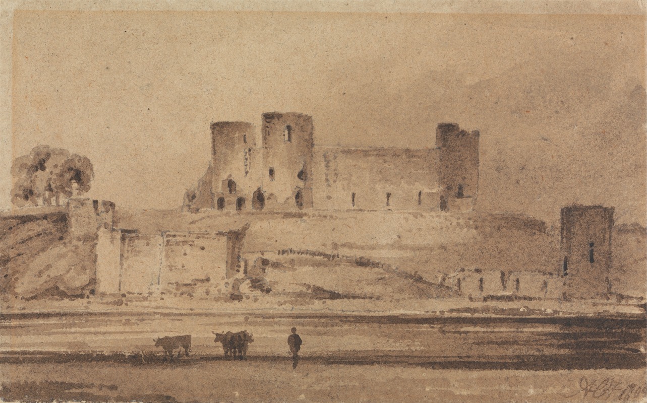West View of Rhyddlan Castle — Copley Fielding
