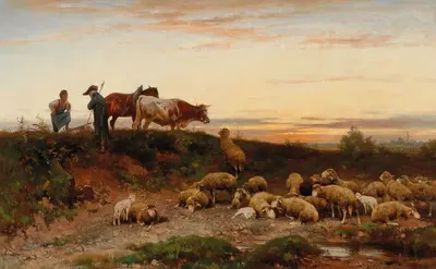 Evening Landscape by Ernst Adolph Meissner — digital art print download
