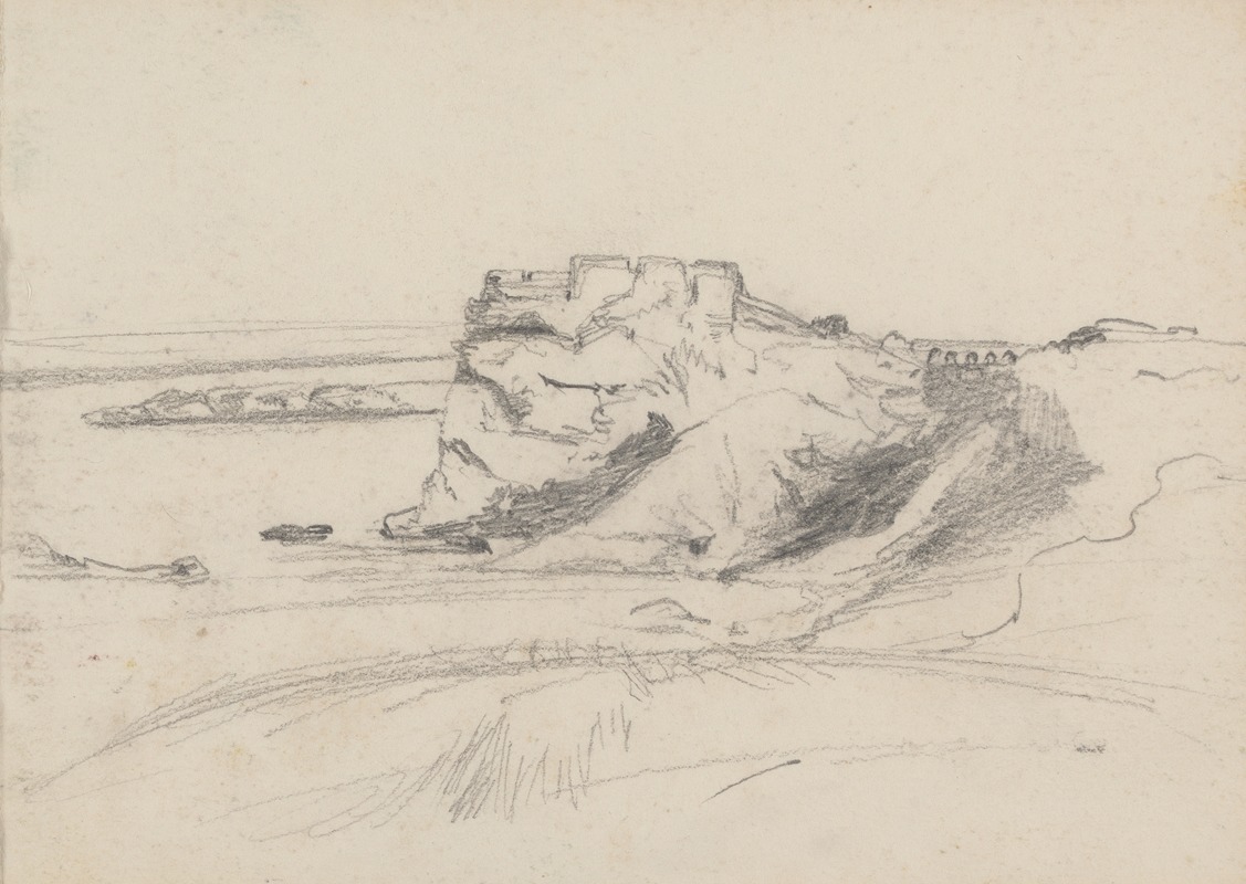 Landscape Study with Cliff by Барбара Бодичон, 1861 — digital art print download