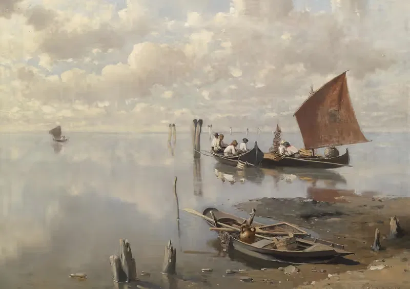 Рыбак в лагуне by Франц Лео Рубен, 1891 — digital art print download