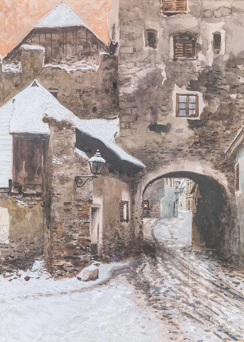 Kremser Tor in Dürnstein im Winter — Franz Poledne