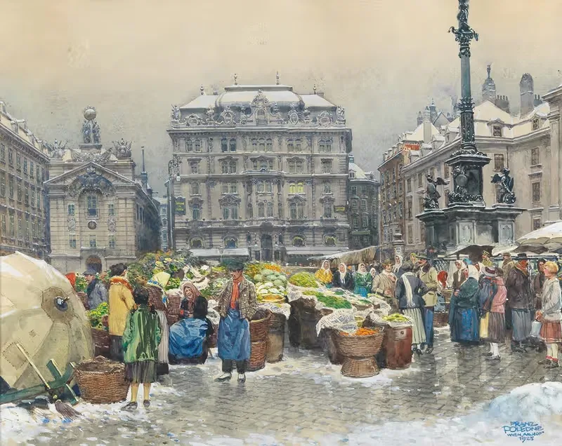 The vegetable market Am Hof — Franz Poledne