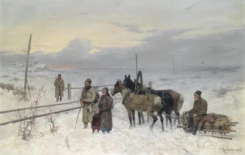Ожидание поезда by Франц Рубо, 1882 — digital art print download