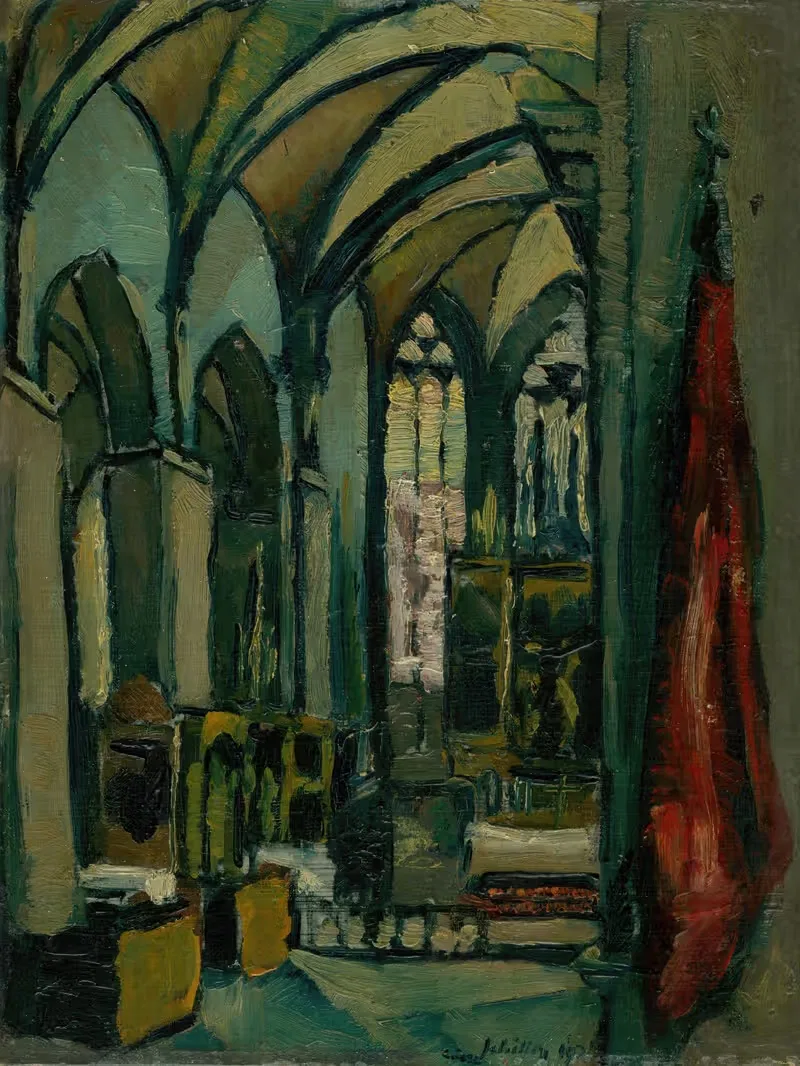 Внутреннее убранство церкви by Гейза Шиллер, 1920–1924 — digital art print download