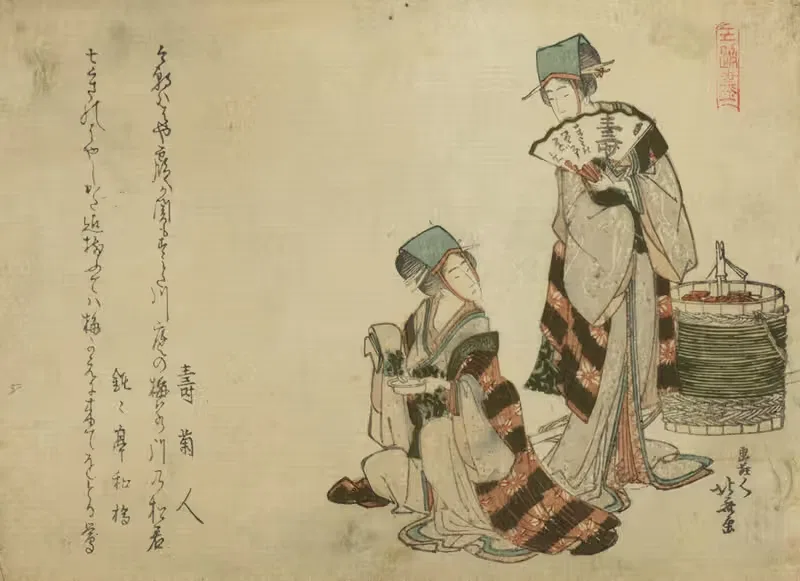 Ёсивара сузумэ by Кацусика Хокусай, 1804-1807 — digital art print download