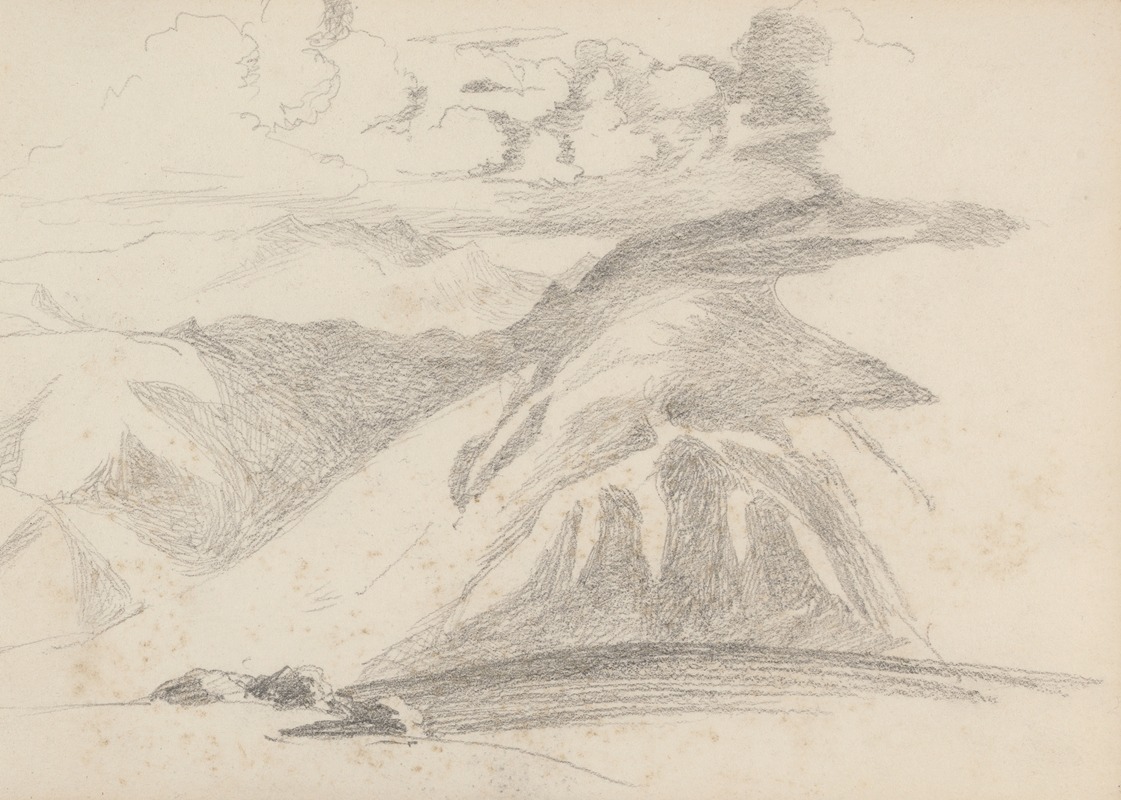 Study of Mountainous Landscape by Барбара Бодичон, 1861 — digital art print download