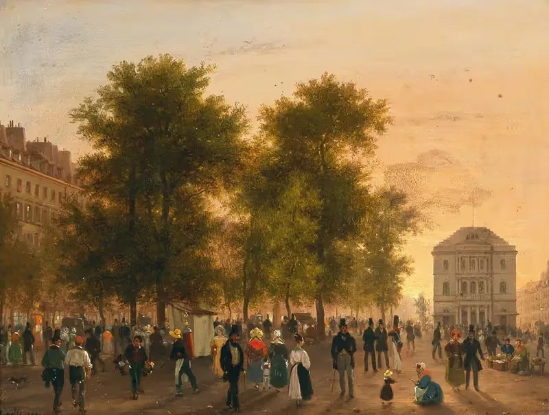 Театр Л’Амбигю-Комик by Джузеппе Канелла, 1831 — digital art print download