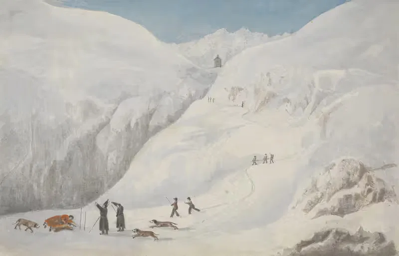 Гора Святого Бернара (Швейцария) by Айзек Уэлд, 1816 — digital art print download