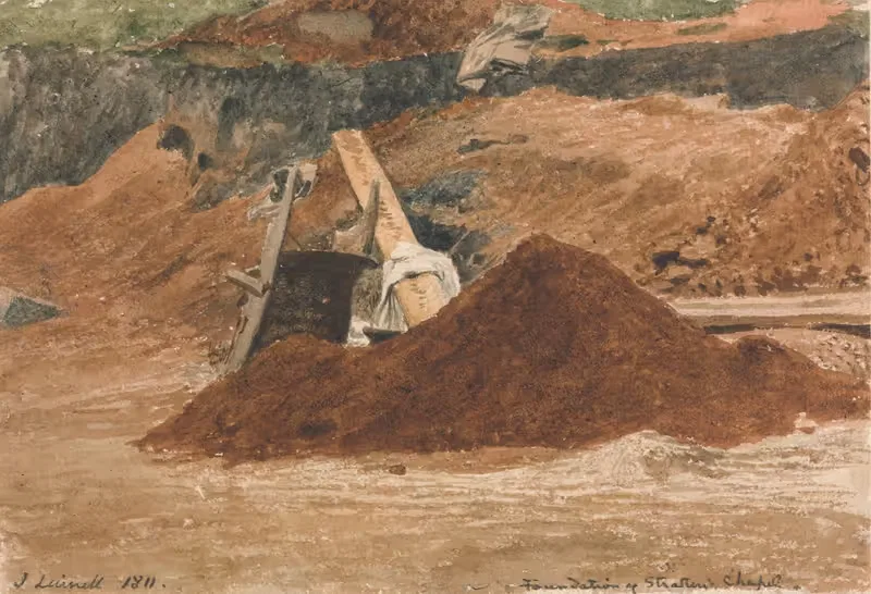 Foundation of Stratten's Chapel — John Linnell