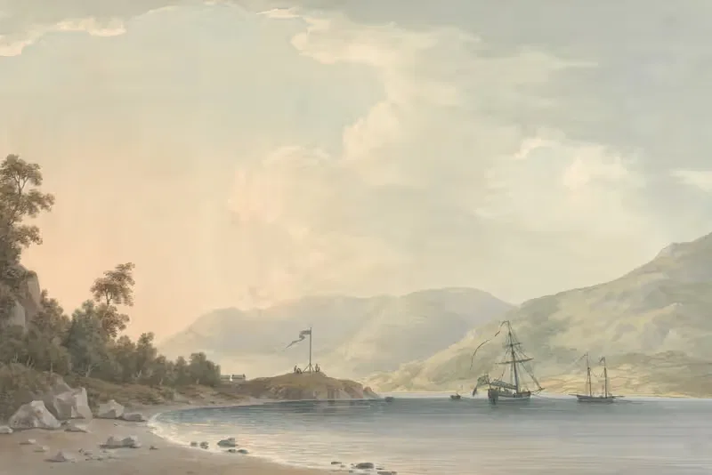 Подход к парку Белль Гранж by Джон Уорик Смит, 1789 — digital art print download