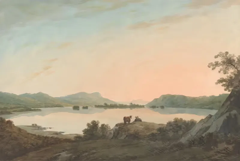 Lake Windermere from Calgarth with Belle Isle — John Warwick Smith